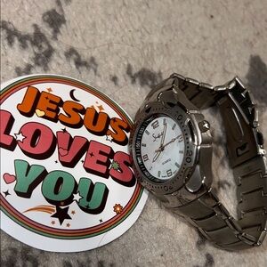 Vintage Sheffield Glow in dark Silver Men's Quartz Watch